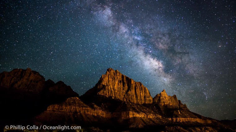 Milky Way over the Watchman in Zion NP